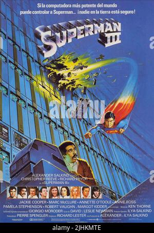 Póster de película, Superman III, 1983 Foto de stock