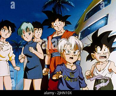 Bulma, Gohan & Goku Televisión: Dragon Ball Z (Serie de TV) Personajes:  Bulma,Gohan & Goku JP 1996–2003, 13 de septiembre de 1996 **ADVERTENCIA**  Esta fotografía es sólo para uso editorial y es