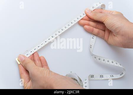 Cinta métrica para medir varias partes del cuerpo Fotografía de