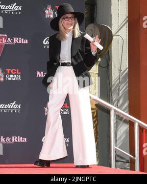 Los Ángeles, EE.UU. 11th de Ago de 2022. Diane Keaton Hand & Footprint Ceremonia celebrada en el TCL Chinese Theater en Hollywood, CA el jueves 11 de agosto de 2022. (Foto de Sthanlee B. Mirador/Sipa USA) Crédito: SIPA US/Alamy Live News
