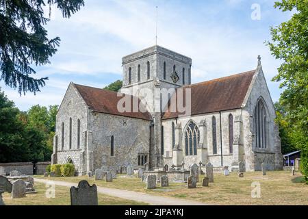 Abadía de St Mary & St Melor, Church Street, Amesbury, Wiltshire, Inglaterra, Reino Unido Foto de stock