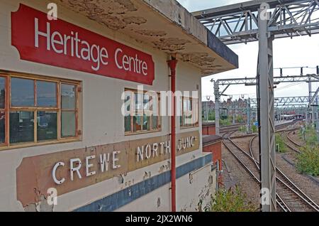 Caja de señales de Crewe North Junction - Crewe Heritage Center, Vernon Way, Crewe, Cheshire, Inglaterra, REINO UNIDO, CW1 2DB