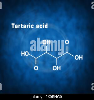 El ácido tartárico. Modelo molecular de la química (ácido tartárico  C4.H6.O6), un ácido diprotic orgánicos que ocurren de forma natural en las  uvas, los plátanos, y Tamarindo Fotografía de stock - Alamy