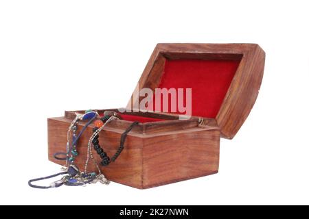 Joyería y caja de madera del Oriente Medio Foto de stock