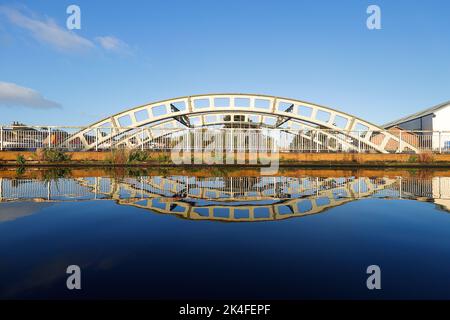 Stanley Ferry Aqueduct cerca de Wakefield, West Yorkshire, Reino Unido Foto de stock