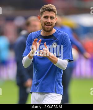01 Oct 2022 - Crystal Palace v Chelsea - Premier League - Selhurst Park Jorginho de Chelsea durante el partido de Premier League contra Crystal Palace. Imagen : Mark Pain / Alamy Live News