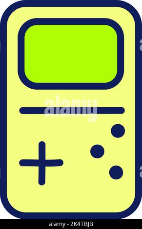 Tetris portátil, ilustración, vector sobre un fondo blanco. Ilustración del Vector
