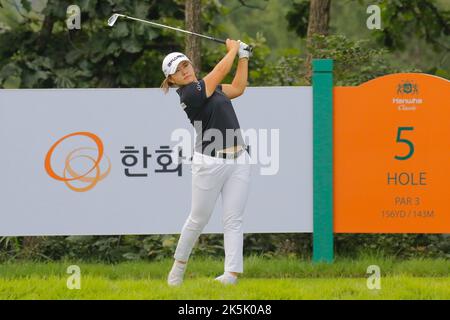 26 de agosto de 2022-Chuncheon, Corea del Sur-Jo Eun Hye en la 5th ª sala durante un Hanhwa Classic 2022 Ronda 2 en el Jade Palace Golf Club en Chun Cheon, Corea del Sur. Foto de stock