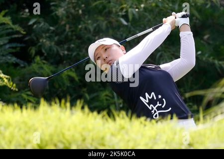 26 de agosto de 2022-Chuncheon, Corea del Sur-Jeong Joori acción en la 8th ª sala durante un Hanhwa Classic 2022 Ronda 2 en el Jade Palace Golf Club en Chun Cheon, Corea del Sur. Foto de stock