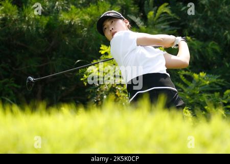 Aug 26, 2022-Chuncheon, Corea del Sur-Kim Julie acción en la 8th ª sala durante un Hanhwa Classic 2022 Ronda 2 en el Jade Palace Golf Club en Chun Cheon, Corea del Sur. Foto de stock