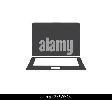 Una silueta en blanco y negro de un monitor de ordenador con una pantalla  blanca Imagen Vector de stock - Alamy