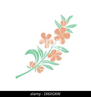 Flores de Cerezo en Flor de durazno patrón de fondo Imagen Vector de stock  - Alamy