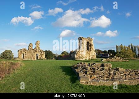 Las ruinas de Sandal Castle, Sandal, Wakefield, West Yorkshire, Inglaterra Reino Unido Foto de stock