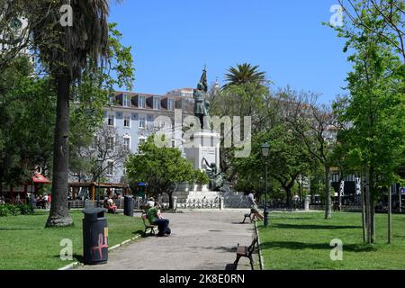 Jardín de Don Luis cerca de Time Out Market, estatua del General Marquis da  Bandera, Ribeira, Cais de Sodre, Lisboa, Portugal Fotografía de stock -  Alamy