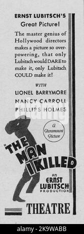 LIONEL BARRYMORE NANCY CARROLL y PHILLIPS HOLMES en EL HOMBRE QUE MATÉ 1932 director / productor