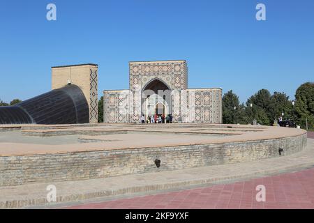Observatorio de Ulughbek, Samarcanda, provincia de Samarcanda, Uzbekistán, Asia Central Foto de stock