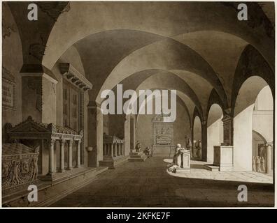 Una vista en San Lorenzo Fuori le Mura, Roma, c.. 1820. Foto de stock