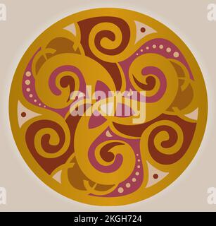 Mandala Círculo de Oro, Geometría Sagrada, marco redondo signo logotipo  geométrico con entrelazado de formas cuadradas y triangulares, dibujo de  líneas doradas Imagen Vector de stock - Alamy