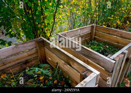 Compostador de jardín Allot al aire libre, dos compostadores de