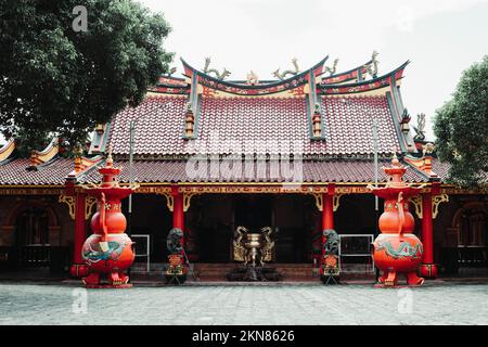 Malang, Indonesia - 26 de enero de 2019 : Un templo de confucianismo situado en la ciudad de Malang llamado Eng An Kiong templo Foto de stock