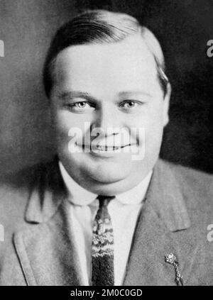 ROSCOE 'GRASO' ARBUCKLE (1887-1933) actor estadounidense de cine mudo de 1915 Foto de stock