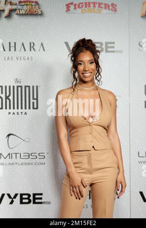 LAS VEGAS, NV - 8 de diciembre: Brooklyn Wren camina la alfombra roja ...