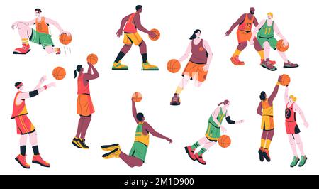 Illustration female basketball player dribbling fotografías e imágenes de  alta resolución - Alamy