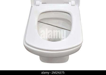 La taza del váter aislado sobre un fondo blanco Fotografía de stock - Alamy