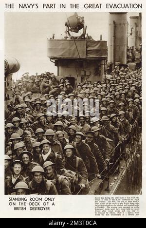 Regreso de la Fuerza Expedicionaria Británica de Dunkerque, recibiendo