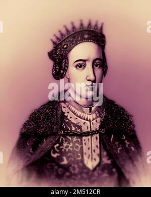 Margarita I, Margarita Valdemarsdatter, 1353 – 1412, gobernante de Dinamarca, Noruega y Suecia, alterado digitalmente Foto de stock