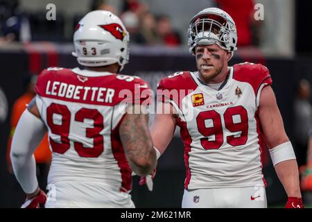 Arizona Cardinals defensive end Jonathan Ledbetter (93) during an NFL  football game against the Seattle Seahawks, Sunday, Oct. 16, 2022, in  Seattle, WA. The Seahawks defeated the Cardinals 19-9. (AP Photo/Ben  VanHouten