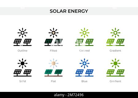 Enchufe Solar De Energía Solar Plantilla De Logotipo Sólido Azul