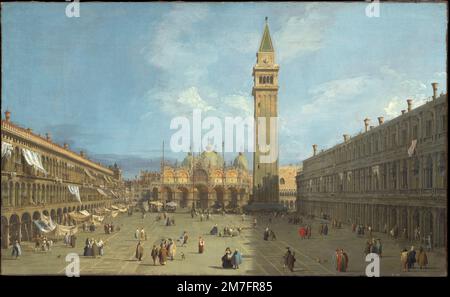 Venecia Piazza San Marco por Canaletto (Giovanni Antonio Canal) finales de 1720s Foto de stock