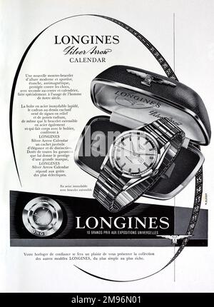 Vintage Anuncio Publicidad o Publicidad para Relojes Longines