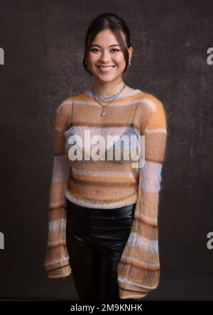 Lukita Maxwell, a cast member in "Shrinking," poses at the premiere of