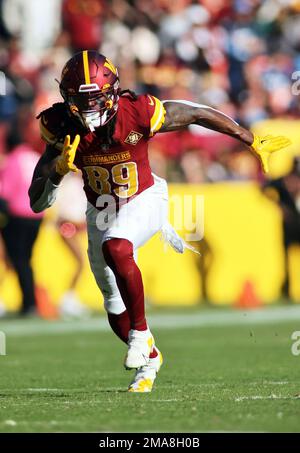 Washington Commanders wide receiver Terry McLaurin (17) runs during an NFL  football game against the Green Bay Packers, Sunday, October 23, 2022 in  Landover. (AP Photo/Daniel Kucin Jr Stock Photo - Alamy