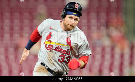 St. Louis Cardinals' Brendan Donovan (33) in action during a baseball game  against the Philadelphia Phillies, Saturday, July 2, 2022, in Philadelphia.  (AP Photo/Laurence Kesterson Stock Photo - Alamy