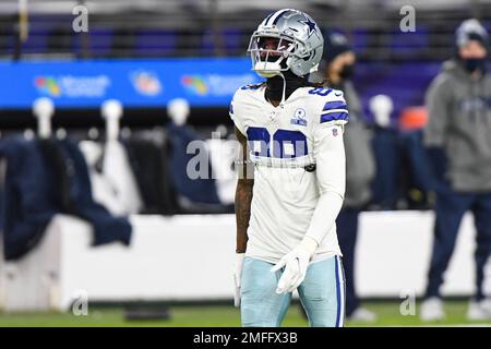 Dallas Cowboys wide receiver CeeDee Lamb (88) is seen during warm ups  before an NFL football game against the Chicago Bears, Sunday, Oct. 30, 2022,  in Arlington, Texas. (AP Photo/Brandon Wade Stock