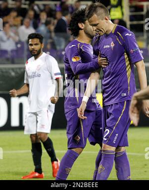 Josip Ilicic of Fiorentina during the Europa League 2014- 2015,Fiorentina -  AS Roma Stade Artemio-Franchi, Florence on March 12 2015 in Florence ,  Italie - Photo Laurent Lairys / DPPI Stock Photo - Alamy