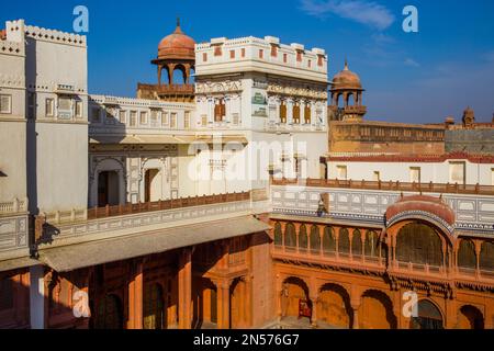 Karan Mahal Public Audience Hall, Junagarh Fort, Bikaner, Bikaner, Rajasthan, India Foto de stock