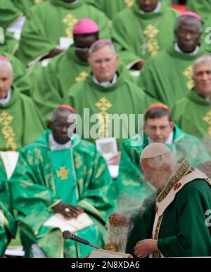 Pope Benedict XVI, Right, Spreads Ashes, A Symbol Of Repentance, On The ...