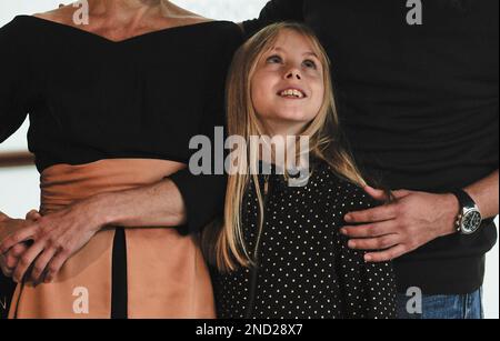 French actress Melusine Mayance reacts during the photo call to promote her film 'Elle S'appelait Sarah' at the 58th San Sebastian Film Festival in San Sebastian northern Spain, Saturday Sept. 25, 2010. (AP Photo/Alvaro Barrientos)