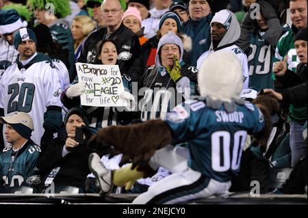 Philadelphia Eagles fans and the mascot swoop in the second half of an NFL  football game, Sunday, Dec. 27, 2009, in Philadelphia. (AP Photo/Michael  Perez Stock Photo - Alamy