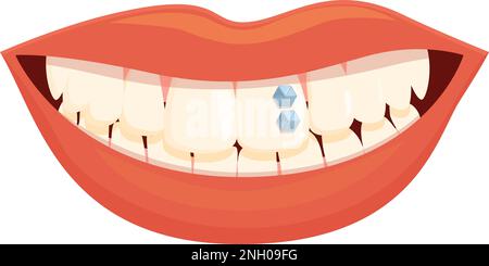 conjunto de iconos de gemas dentales vector de dibujos animados. cuidado  dental 12407443 Vector en Vecteezy