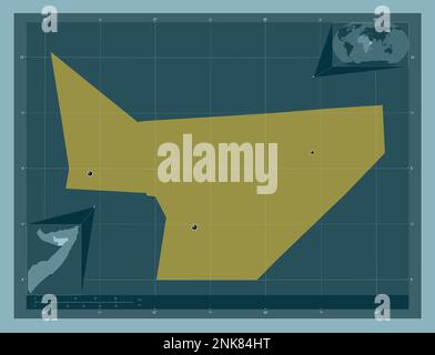Sool, región de Somalia. Forma de color sólido. Ubicaciones y nombres