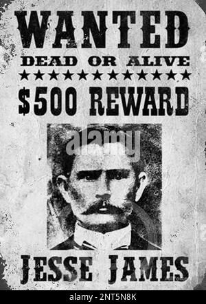JESSE JAMES (1847-1882) Banco americano y ladrón de trenes Foto de stock