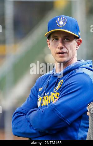 MILWAUKEE, WI - JUNE 08: Milwaukee Brewers catcher William Contreras (24)  bats during an MLB game against the Baltimore Orioles on June 08, 2023 at  American Family Field in Milwaukee, Wisconsin. (Photo by Joe Robbins/Icon  Sportswire) (Icon