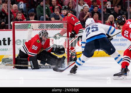 Chicago Blackhawks goaltender Scott Foster during the second period of an  NHL preseason hockey game against the Boston Bruins Saturday, Sept. 28,  2019, in Boston. (AP Photo/Winslow Townson Stock Photo - Alamy