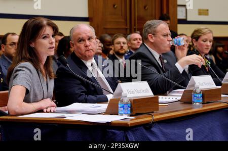 WASHINGTON, DC - July 22: Elizabeth McGrath, deputy chief management officer at the Department of Defense, Joseph Westphal, undersecretary of the Army, Robert O. Work, undersecretary of the Navy, and Erin Conaton, undersecretary of the Air Force, during the House Armed Services hearing on managing the Defense Department under budget constraints. (Photo by Scott J. Ferrell/Congressional Quarterly) (CQ Roll Call via AP Images)