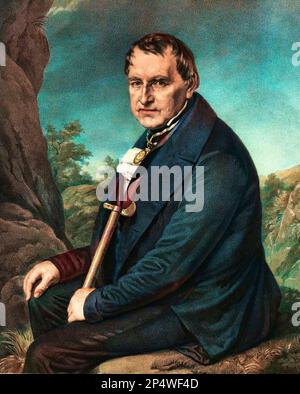 Leopold von Buch - geólogo y paleontólogo alemán - Retrato de Leopold von Buch (1774-1853) geólogo allemand Foto de stock